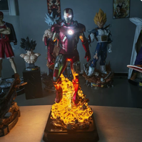 Escultura de Personaje de Marvel 1:3, Adorno Grande Luminoso de Iron Man, Decoración para Cibercafé o Cine