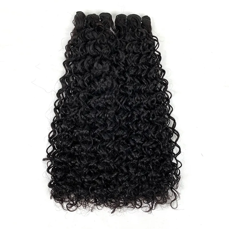 Wasserwelle No Weft Bulk Raw Double Drawn Grade 12A Brasilia nische Deep Wave Clear Plastiktüten für Virgin Human Hair Bundles