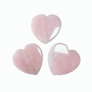 Love-Themed Rose Quartz Gua Sha Board with Textured Comb Edge Natural Crystal Facial <b>Massager</b> for Self-Care SPA - Product Image 5