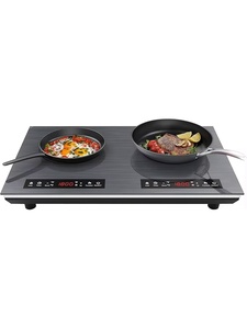 Table de cuisson à induction double intégrée 3600W, panneau en acier inoxydable, 2 brûleurs, capteur tactile, 10 niveaux, verrouillage de sécurité, minuterie 3 heures, pour hôtel - Product Image 1