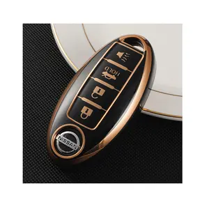 New design Soft TPU case cover protector case for Nissan 4 Buttons Fob Remote Key cover holder accessory