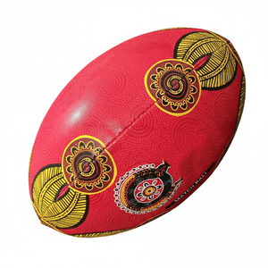Balles de rugby personnalisées de marque en couleur imprimée en caoutchouc cousu à la machine ballon de rugby d'entraînement avec logo personnalisé pour match de sport d'équipe - Product Image 1