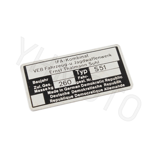 For Simson S51 S 51 IFA Motorcycle Parts Rahmenplakette Mopeds Type <b>Plate</b> Sign <b>Name</b> <b>Plate</b> Typenschild TABLICZKA ZNAMIONOWA - Product Image 2