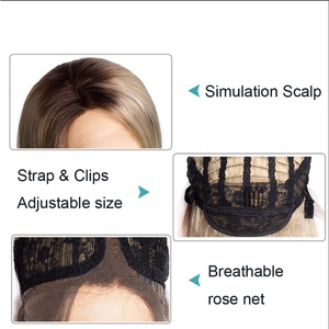 Ad alta Temperatura sintetica premium wig27/613 # colore di evidenziazione parrucca sintetica anteriore del merletto parrucca di capelli In Fibra Sintetica per cosplay - Product Image 6