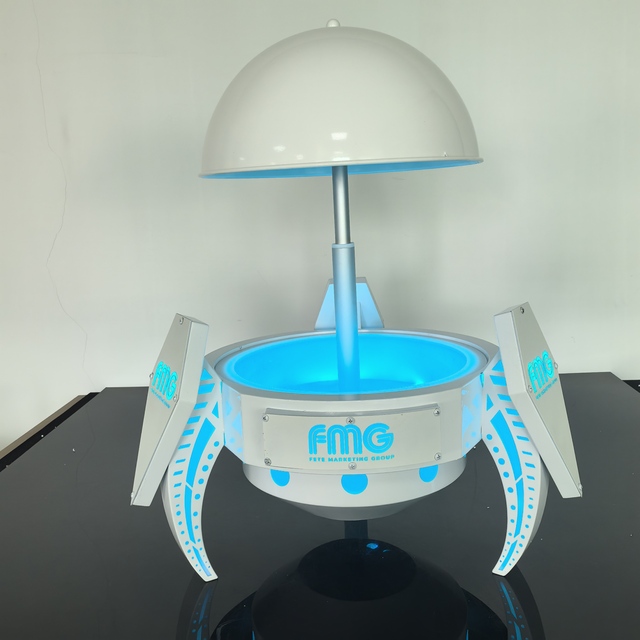 Futuristic LED UFO Bottle Presenter, Custom Logo Lighted Champagne Tray for VIP Nightclub Service