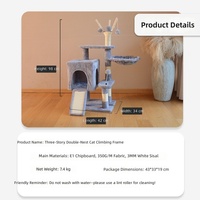 Grand arbre à chat multi-niveaux avec poteau à gratter en sisal pour les foyers multi-chats, vente en gros directe d'usine pour grossistes en animaux de compagnie