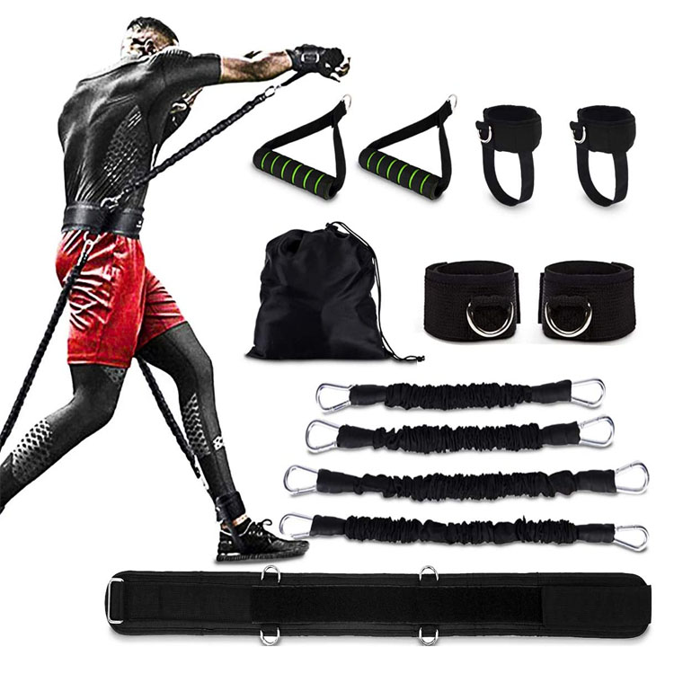 CHENGMO SPORTS Factory Direct 100% Latex Speed and Agility Boxing Exercise Bands Fitness Resistance Band Sets Chest Guard