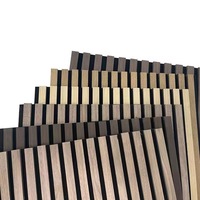 Panneau de fibre de polyester calandre matériau acoustique panneaux muraux couleur bois mdf
