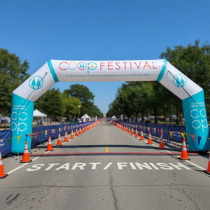 Muñequera de Velcro gigante Fiesta personalizada Evento Acabado Inicio Publicidad Carrera inflable Arco inflable Publicidad Arco de portería inflable - Product Image 1