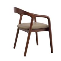 Chaise de salle à manger et de salon en bois de chêne couleur noyer moderne, style antique, pour la maison, le bureau et l'hôtellerie