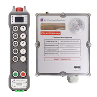 Control Remoto Inalámbrico Industrial de Doble Velocidad con 10 Botones, Resistente al Agua IP66, con Bloqueo de Huella Dactilar para 100 Personas, para Grúa Aérea