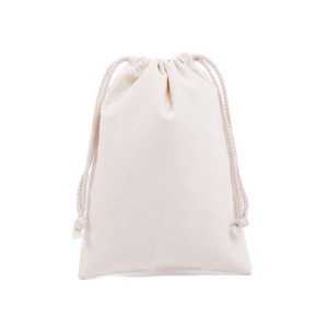 Sac en toile de coton écologique personnalisé avec logo imprimé et double cordon de serrage pour la vente en gros - Product Image 1