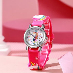 Reloj de Cuarzo de Plástico para Niños y Niñas, Éxito de Ventas con Lindo Patrón de Dibujos Animados, Correa de Silicona 3D y Esfera con Números Arábigos - Product Image 4