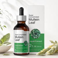 Extrait Liquide Super Concentré de Feuilles de Molène Sans Alcool Gouttes Herbales pour le Soutien de la Santé Respiratoire et Pulmonaire