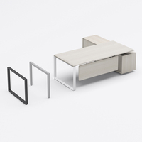 Nouveau bureau de direction moderne avec structure en fer robuste et garantie de 5 ans