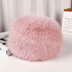 Wholesale Fashion Stylish Design 3D Embroidery Faux Fur Fluffy Unisex <b>Bucket</b> Hats Daily Travel Fishing Four Seasons - Product Image 2