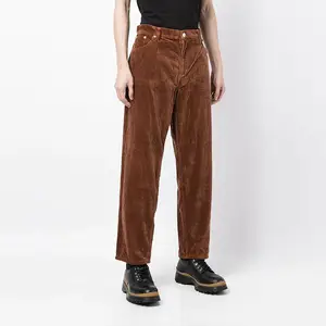 Классические прямые вельветовые брюки, мужские винтажные потертые вельветовые свободные брюки
