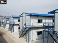 Casa Prefabricada de 2 Pisos Tipo K WELLCAMP, Panel Sándwich de Acero Ligero, Contenedor Portátil, Dormitorio, Casa de Lujo, Villa