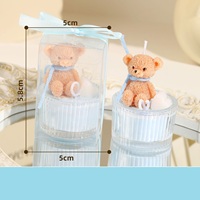Bärenförmige Duftkerze im Glasbecher Herz-Dekor Kreatives Geschenk Heim-Geburtstags-Ornament Großhandel
