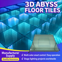 Carreaux de sol 3D Abyss, lumières LED néon KTV, lampes de sol à induction pour salle de diffusion en direct, éclairage d'ambiance