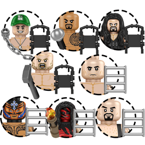 Bloques de Construcción TP1064 de Jugadores Famosos de Lucha Libre: Johnson, Undertaker, Kane, John Cena, Dwayne, Mini Figuras de Plástico, Juguete de Regalo - Product Image 1