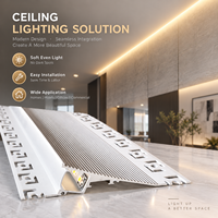 Profilé d'éclairage indirect en aluminium irrégulier pour plafond, mur, éclairage linéaire décoratif intérieur