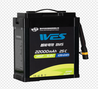 Baterai Drone Pertanian WES ADB 22000mAh 25C 14S1P BMS Lithium Ion Pack 5000 Siklus Penggunaan -20~45