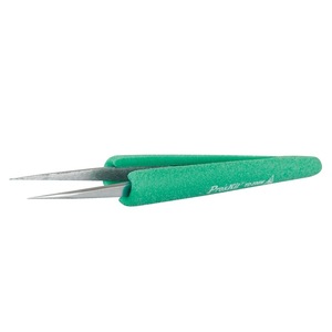 Pinzas Proskit TZ-205N Antiestáticas con Mango Antideslizante de Silicona, Puntas de Acero Inoxidable, 140.5mm - Product Image 2