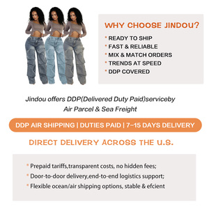 <span class=keywords><strong>Pantaloni</strong></span> 2025 Denim elasticizzati Y2K da <span class=keywords><strong>donna</strong></span> alla moda autunnale Jeans Casual a metà vita dritti - Product Image 3