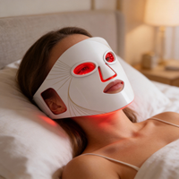 Masque facial LED à photons en silicone, portable, avec chauffage thérapeutique, vente directe d'usine, pour usage domestique