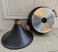 Tajine marocain traditionnel commercial 28 cm 32 cm, antiadhésif, en marbre, compatible induction, résistant aux hautes températures
