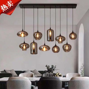 Kangya Residence Modern Pendant Light Multi Head Glass <b>Chandelier</b> For Dining Room Lighting Fixture - Product Image 1