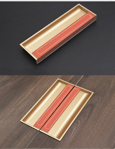 Luxury Recessed Leather Hidden Pull Handles Inset Slot Leather Grips for Wardrobe Cabinet <strong>Doors</strong> &amp; Drawers - Product Image 6