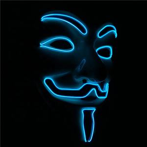 Shenzhen Fabricant Menée Rougeoyante Fête EL Fil Néon <span class=keywords><strong>Vendetta</strong></span> Masque Pour <span class=keywords><strong>V</strong></span> - Product Image 5