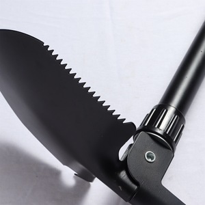 Pala multifuncional plegable, portátil, negra, para exteriores, camping, jardín, herramienta para viajes y uso doméstico. - Product Image 5