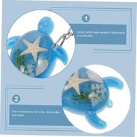 Venta al por mayor del fabricante: Llavero acrílico multicolor luminoso de estrella de mar, llavero de resina de océano con tortuga y concha, personalización de marca OEM