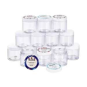 6 Unzen leere Schleim behälter mit wasserdichten Deckeln Kunststoff-Schleim gläser mit Aufklebern für die Schleim herstellung Lebensmittel-Schönheits produkte