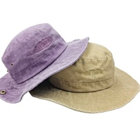 Sombrero de pescador de Vaquero de algodón vintage de gran tamaño OEM con cuerda de ala ancha gorra de caza de Safari Boonie personalizada para pescar