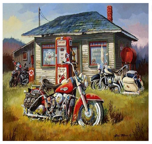 CHENISTORY 992572 Outdoor motorcycle pittura a olio fai da te con i numeri per adulti 40x50cm oil draw by Numbers - Product Image 1