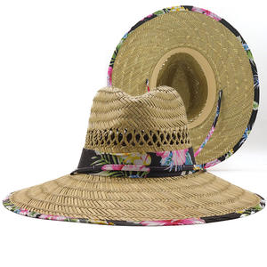 Sombreros de Paja de Vaquero Británicos al por Mayor LDSC, Sombreros de Paja de Ala Ancha con Diseño Calado, Sombreros de Paja Naturales para Granja, Sombreros de Paja de Panamá Nuevos para Playa - Product Image 1