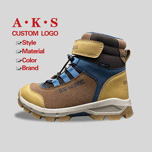 Botas de invierno personalizadas a precio de fábrica Aks para niños, Botas de senderismo impermeables de piel sintética, zapatos de invierno tobilleros para niños a media pantorrilla - Product Image 1
