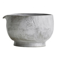 Bol à matcha en céramique à texture grossière BAMBUS, grand récipient de service, bol à thé en grès gris pour la maison, les cafés et les services de thé