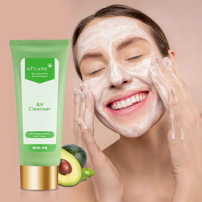 Schoonheidsproduct Voor Face Wash Wreedheid-Free Porie Cleaner Lightening En Vitamine C Avocado Face Wash En Lotion Set Private Label