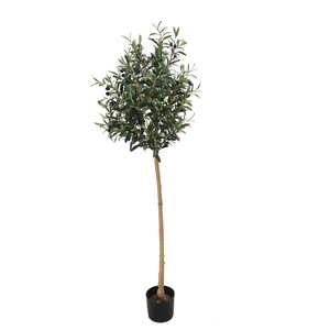 Planta Artificial verde <span class=keywords><strong>olivo</strong></span> pequeño <span class=keywords><strong>grande</strong></span> bonsái verde con maceta para exterior Interior hogar Hotel boda decoración - Product Image 2