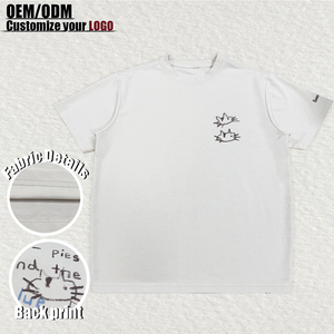 T-shirt unisexe ample en coton 100% 280GSM avec impression DTG, design de logo personnalisé, t-shirt décontracté pour <span class=keywords><strong>homme</strong></span>, col rond, sport - Product Image 1