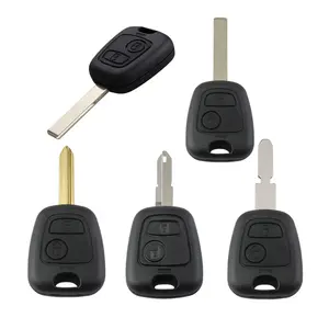 2 Buttons Remote Car Key Shell Case For Peugeot 206 107 207 306 307 407 VA2/HU83/NE73 Blade For Citroen