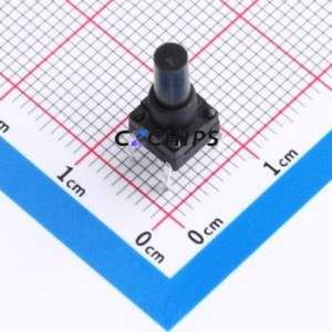 TSW06112-135B331CA Tactile Switch Through hole-4P,6.1x6.1mm Switch Single Pole Single Throw Round Button 1.8N 6.1mm - Product Image 1