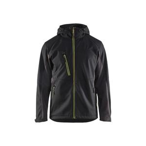 BLAKLADER - 475325169933XS Veste softshell avec capuche Noir/Jaune-VESTES DE TRAVAIL EAN 7330509689547 - Product Image 1