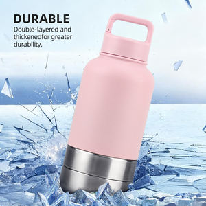 Neues Design 1L 32oz Outdoor Travel Hund Haustier Tier Wasser flasche 3 in 1 mit tragbarem Lebensmittel behälter - Product Image 5