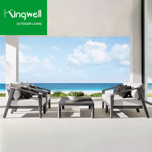 Canapés de salon de jardin de haute qualité, meubles d'extérieur en aluminium, dossier en rotin, hôtel, villa, salon, canapé de jardin pour la cour - Product Image 1